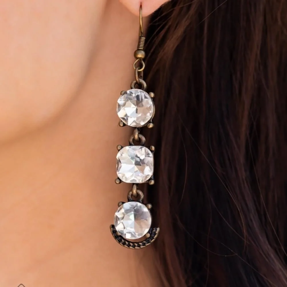 Determined to Dazzle - brass earrings. NWT - Picture 2 of 2